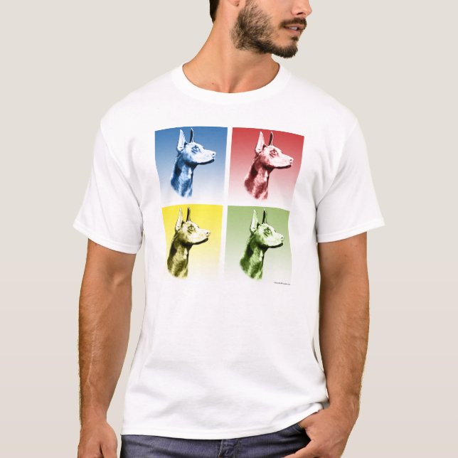 Camiseta Doberman Pop Art (Frente)