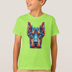 Camiseta Doberman Rainbow Colorful