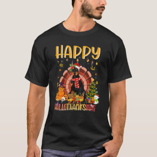 Camiseta Doberman Santa Hat Turkey Pumkin Hallothanksmas Co