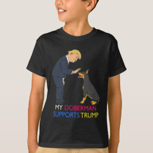 Camiseta Doberman Suporta Trump Gift Doberman Pinscher