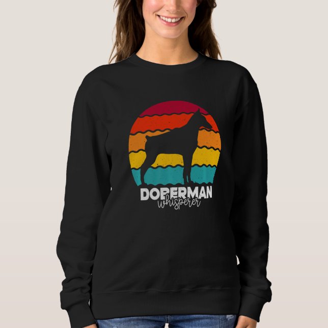 Camiseta Doberman Whisperer Retro Vintage Premium (Frente)