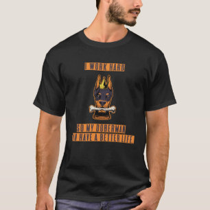 Camiseta Dobermann  Cão Homens Mulheres  Diversão