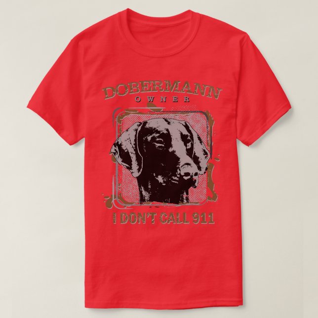 Camiseta Dobermann Doberman Pinscher (1) (Frente do Design)