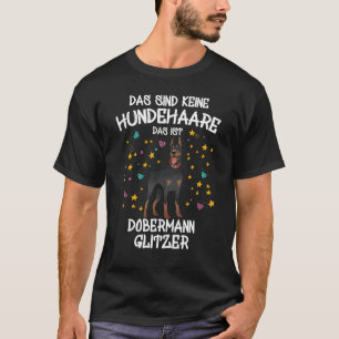 Camiseta Dobermann Glitter Dog Holder Idea Dobi Diversão
