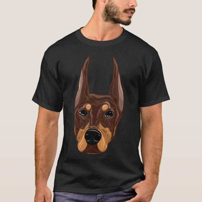 Camiseta Dobermann Red E Rust (Frente)