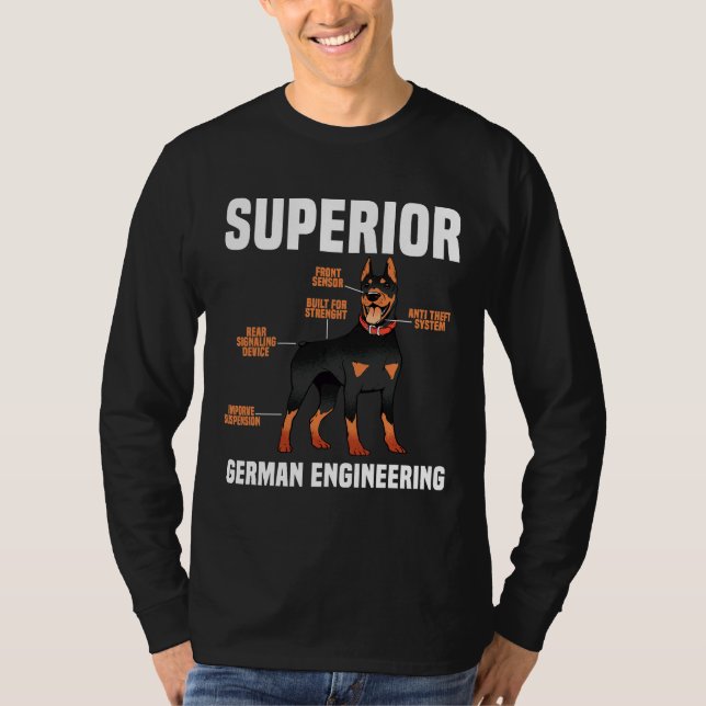 Camiseta Dobermans de Engenharia Alemã Superior 262 (Frente)