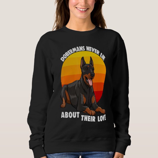 Camiseta Dobermans Never Lie About Their Love Doberman Brea (Frente)