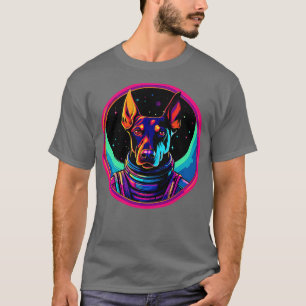 Camiseta Dobermman Pinscher Cães Cosmic Space Galaxy Astron