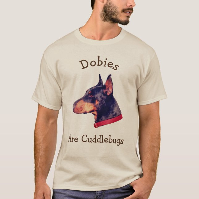 Camiseta Dobies São Cuddlebugs Doberman (Frente)