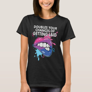 Camiseta Dobra suas chances de se dar bem Orgulho Bissexual