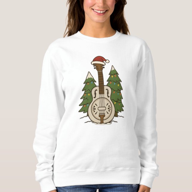Camiseta Dobro Christmas – Festive Guitar Holiday Design (Frente)