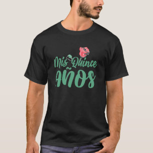 Camiseta Doce 15 Festa de aniversário Mexicana Quinceanera 