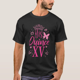 Camiseta Doce 15 Festa de aniversário Mexicana Quinceanera