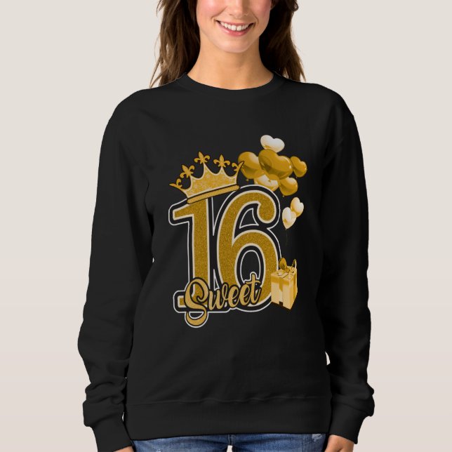 Camiseta Doce 16 anos Dourado (Frente)
