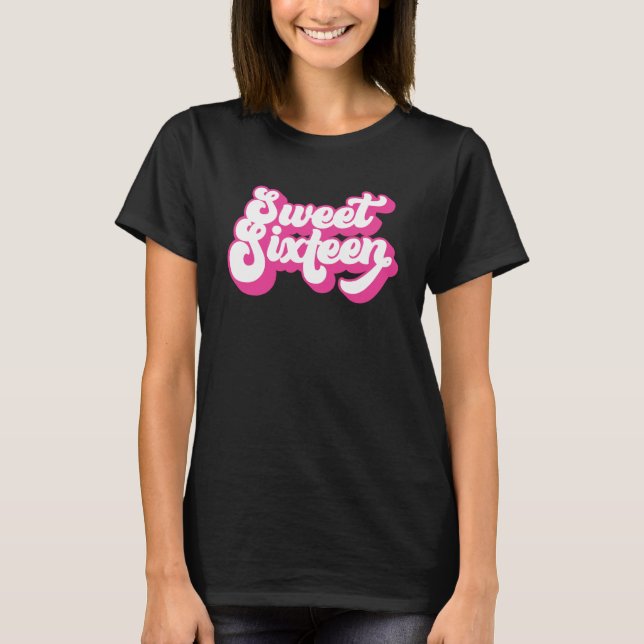 Camiseta Doce, 16 Anos, Para Meninas, 16 (Frente)