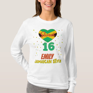 Camiseta Doce 16 Férias de aniversários do estilo jamaica