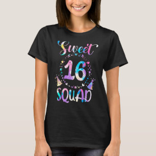 Camiseta Doce 16 Garota Esquadrão Adolescente Sexto 16º Ani