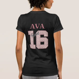 Camiseta Doce 16 Rapariga de Aniversário - Tipografia de C