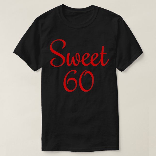 Camiseta Doce 60 (Vermelho) 60º Aniversário (Frente do Design)