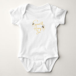 Camiseta doce abelha mel Bodysuit para bebê
