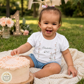 Camiseta Doce Abelha Meninas de Flor Silvestre Primeiro Ani