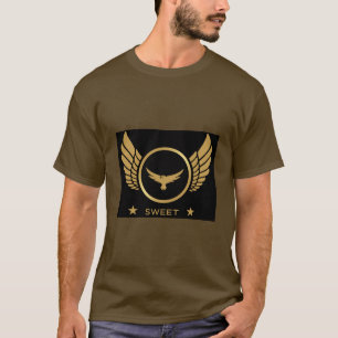 Camiseta Doce Águia de Texto Imagem Cor Marrom Homem ou Mas