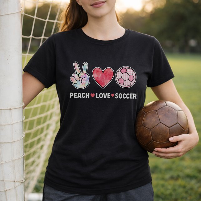Camiseta Doce Amor de Pêssego Futebol Rosa (Criador carregado)