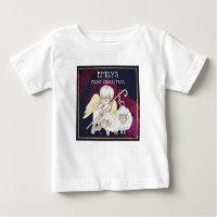 Doce Angel Shepherd com Lambs Primeiro Natal