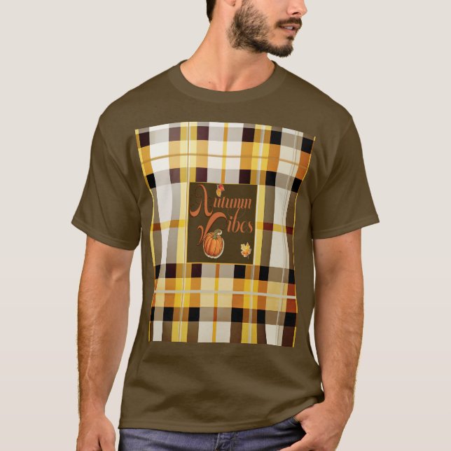 Camiseta Doce Autumn Vibes Trendy Ação de Graças (Frente)