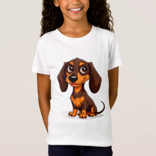 Camiseta Doce Cachorro Arte de Cachorro Dachshund de Desenh
