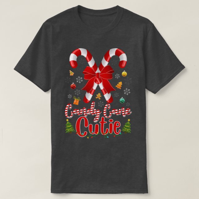 Camiseta Doce Cane Cutie Cané De Natal Em Sno (Frente do Design)