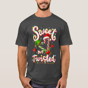 Camiseta Doce Cane Sweet Butwisted Luzes Natal Divertido