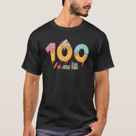 Camiseta Doce Celebração de Sorvete dos 100 Dias de Escola