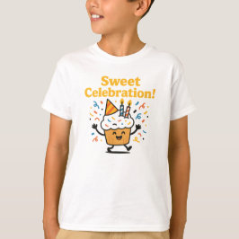Camiseta Doce Celebração Design de Cupcake de Chocolate Fof