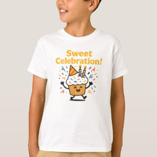 Camiseta Doce Celebração Design de Cupcake de Chocolate Fof
