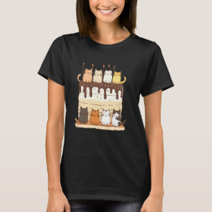 Camiseta Doce Cobertura Festa Gatinho Amante Bolo Aniversár