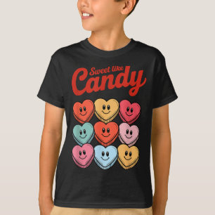 Camiseta Doce Como Doce Coração de Bala Cute Dia dos Namora