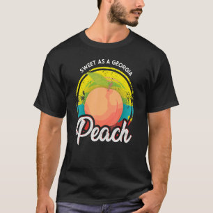 Camiseta Doce Como Estado Pêssego da Geórgia Peach Ga