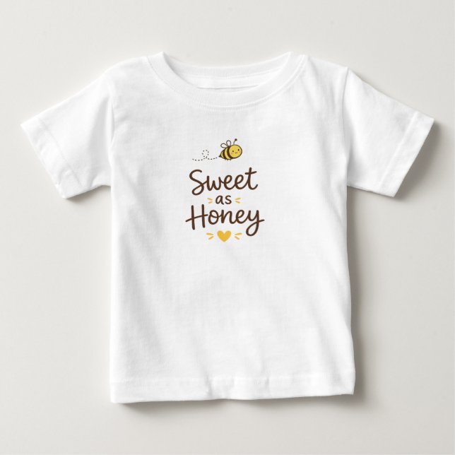 Camiseta Doce como Mel para bebê (Frente)
