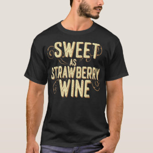 Camiseta Doce como Morango Vinho, senhoras designer País T