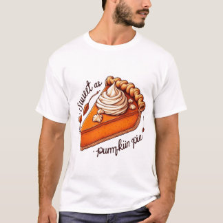 Camiseta Doce como Pumpkin Pie Ação de Graças