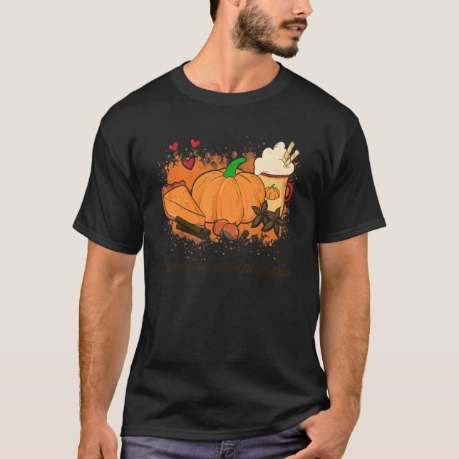 Camiseta Doce Como Pumpkin Pie Cute Fall Sai Do Outono Pump (Frente)