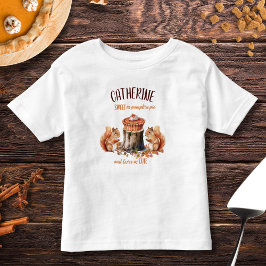 Camiseta Doce como Torta de Abóbora Outono Floresta Ação de
