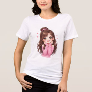 Camiseta Doce como um Pequeno Coração Cheio de Alegria Blu 
