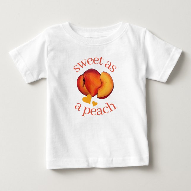 Camiseta Doce como um Pêssego Maduro Pêssegos da Geórgia Fr (Frente)