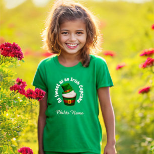 Camiseta Doce Cupcake irlandês Personalizado Boy ou Girl