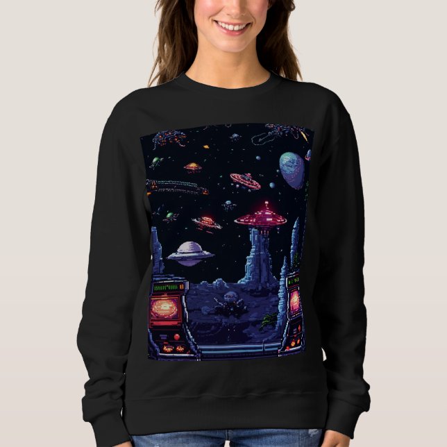 Camiseta Doce De Arcade De Invasão De alienígenas  (Frente)
