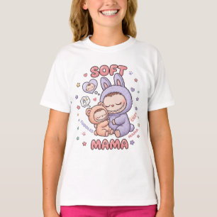Camiseta Doce Design de Mãe e Bebê Astronauta de Ficção Cie
