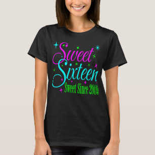 Camiseta Doce Dezesseis E Dezesseis Garota De Aniversário D