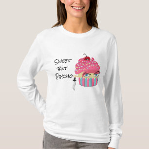 Camiseta Doce do Halloween Feio, Cupcake Kawaii Rosa